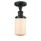 Innovations Lighting Dover 1 Light Semi-Flush Mount Part Of The Franklin Restoration Collection 517-1CH-BK-G311