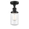 Innovations Lighting Dover 1 Light Semi-Flush Mount Part Of The Franklin Restoration Collection 517-1CH-BK-G312