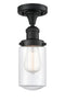 Innovations Lighting Dover 1 Light Semi-Flush Mount Part Of The Franklin Restoration Collection 517-1CH-BK-G312-LED