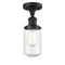 Innovations Lighting Dover 1 Light Semi-Flush Mount Part Of The Franklin Restoration Collection 517-1CH-BK-G314