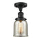Innovations Lighting Small Bell 1 Light Semi-Flush Mount Part Of The Franklin Restoration Collection 517-1CH-BK-G58