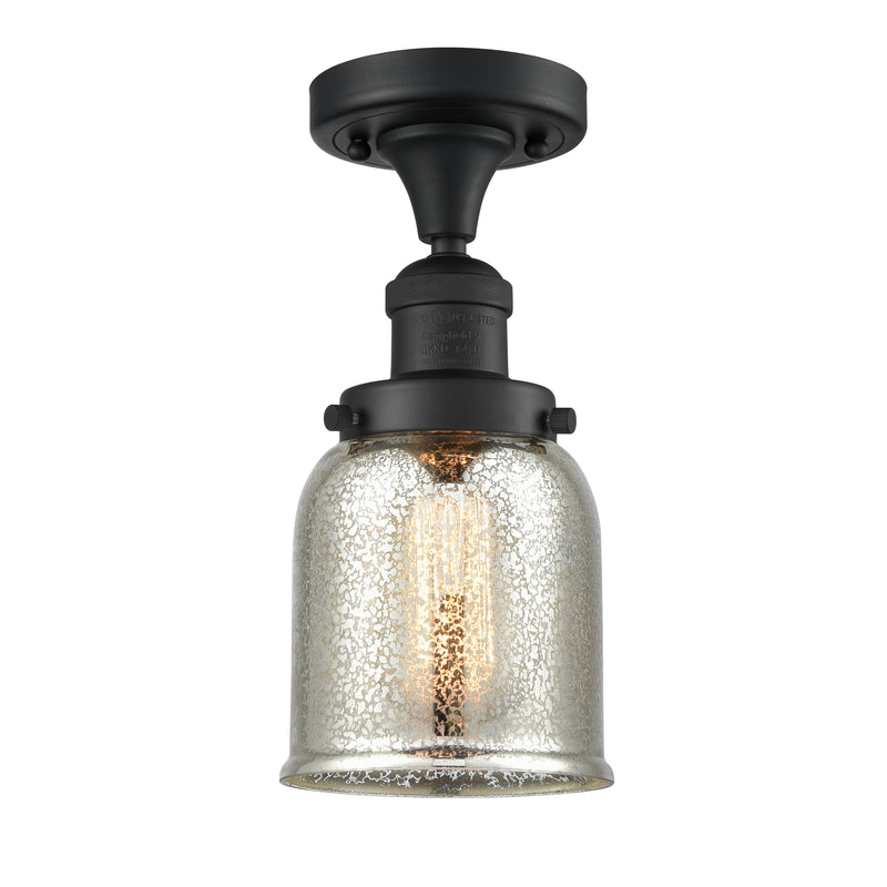 Innovations Lighting Small Bell 1 Light Semi-Flush Mount Part Of The Franklin Restoration Collection 517-1CH-BK-G58