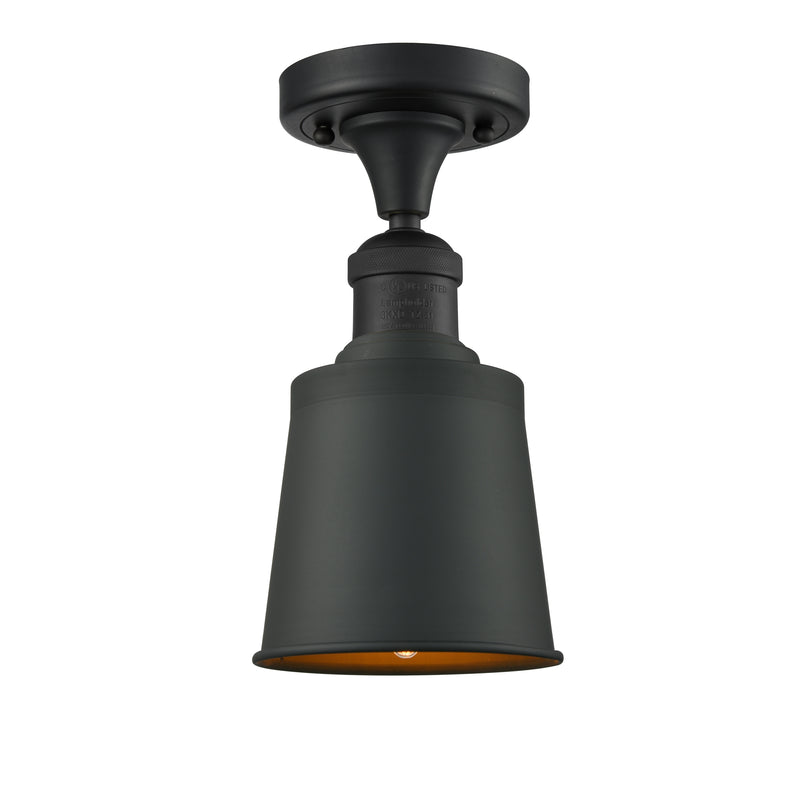 Innovations Lighting Addison 1 Light Semi-Flush Mount Part Of The Franklin Restoration Collection 517-1CH-BK-M9-BK
