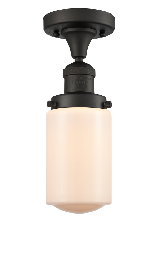 Innovations Lighting Dover 1 Light Semi-Flush Mount Part Of The Franklin Restoration Collection 517-1CH-OB-G311-LED