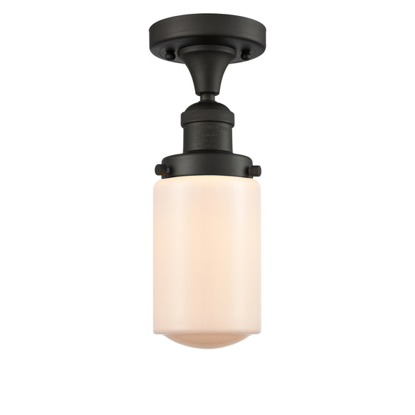 Innovations Lighting Dover 1 Light Semi-Flush Mount Part Of The Franklin Restoration Collection 517-1CH-OB-G311
