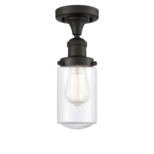 Innovations Lighting Dover 1 Light Semi-Flush Mount Part Of The Franklin Restoration Collection 517-1CH-OB-G312
