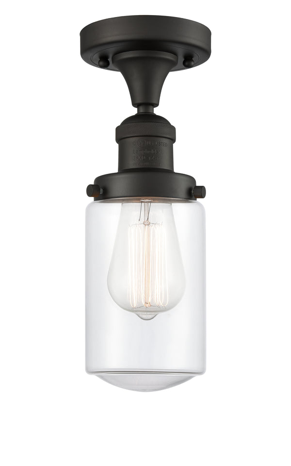 Innovations Lighting Dover 1 Light Semi-Flush Mount Part Of The Franklin Restoration Collection 517-1CH-OB-G312-LED