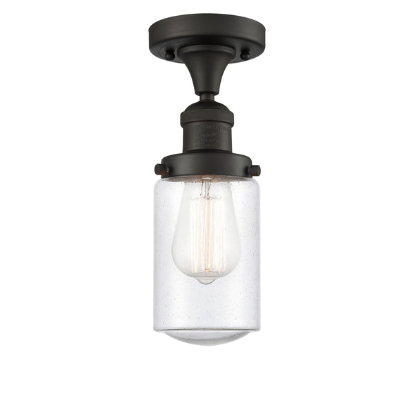 Innovations Lighting Dover 1 Light Semi-Flush Mount Part Of The Franklin Restoration Collection 517-1CH-OB-G314