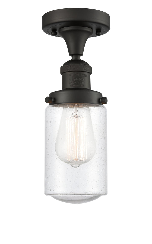 Innovations Lighting Dover 1 Light Semi-Flush Mount Part Of The Franklin Restoration Collection 517-1CH-OB-G314-LED