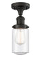Innovations Lighting Dover 1 Light Semi-Flush Mount Part Of The Franklin Restoration Collection 517-1CH-OB-G314-LED