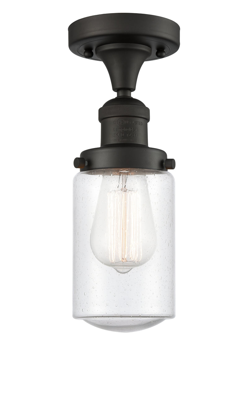 Innovations Lighting Dover 1 Light Semi-Flush Mount Part Of The Franklin Restoration Collection 517-1CH-OB-G314-LED