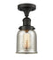 Innovations Lighting Small Bell 1 Light Semi-Flush Mount Part Of The Franklin Restoration Collection 517-1CH-OB-G58-LED