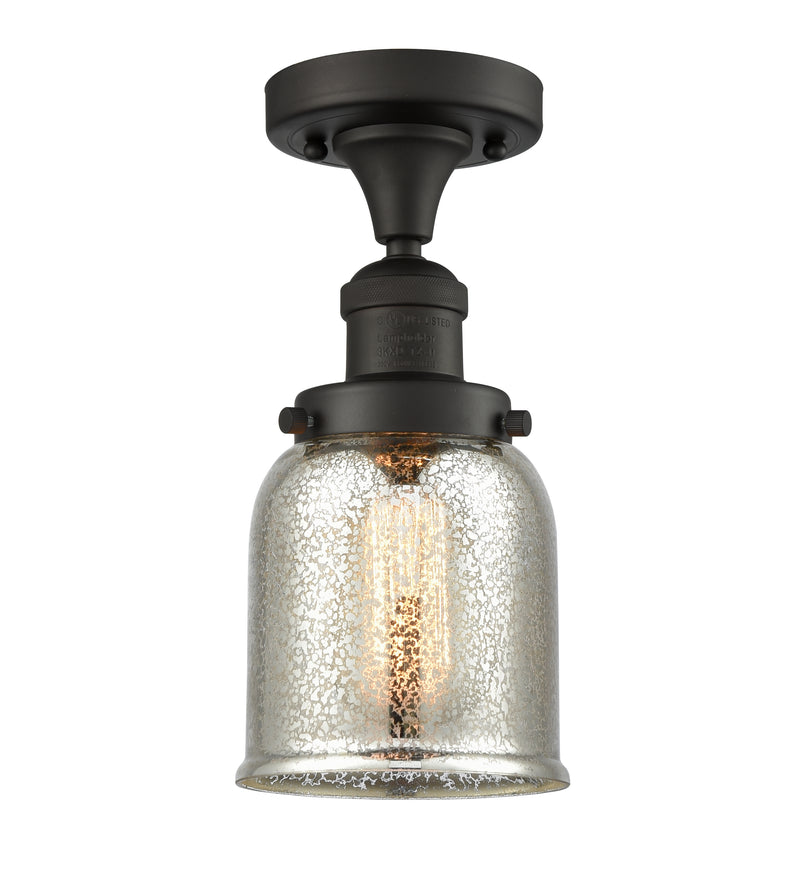 Innovations Lighting Small Bell 1 Light Semi-Flush Mount Part Of The Franklin Restoration Collection 517-1CH-OB-G58-LED