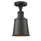 Innovations Lighting Addison 1 Light Semi-Flush Mount Part Of The Franklin Restoration Collection 517-1CH-OB-M9-OB