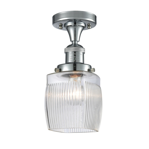 Innovations Lighting Colton 1 Light Semi-Flush Mount Part Of The Franklin Restoration Collection 517-1CH-PC-G302