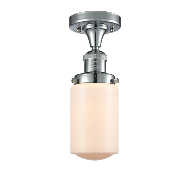 Innovations Lighting Dover 1 Light Semi-Flush Mount Part Of The Franklin Restoration Collection 517-1CH-PC-G311