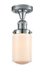 Innovations Lighting Dover 1 Light Semi-Flush Mount Part Of The Franklin Restoration Collection 517-1CH-PC-G311-LED