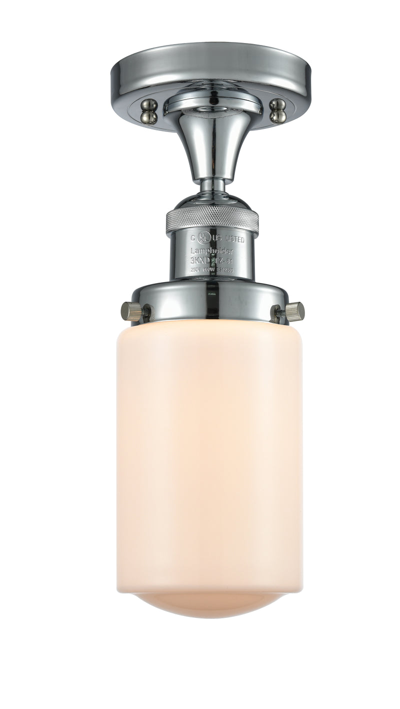 Innovations Lighting Dover 1 Light Semi-Flush Mount Part Of The Franklin Restoration Collection 517-1CH-PC-G311-LED