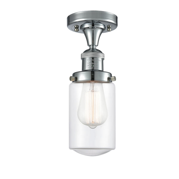 Innovations Lighting Dover 1 Light Semi-Flush Mount Part Of The Franklin Restoration Collection 517-1CH-PC-G312