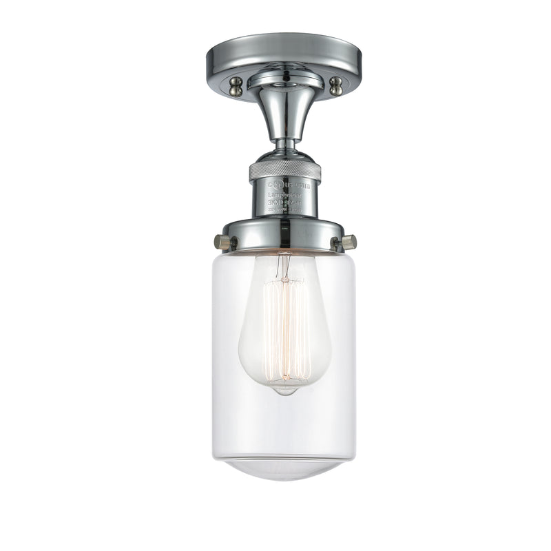 Innovations Lighting Dover 1 Light Semi-Flush Mount Part Of The Franklin Restoration Collection 517-1CH-PC-G312