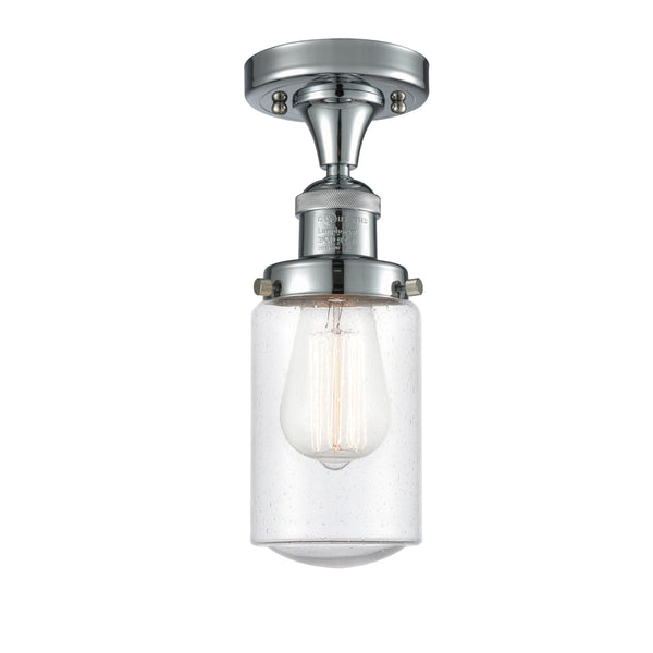 Innovations Lighting Dover 1 Light Semi-Flush Mount Part Of The Franklin Restoration Collection 517-1CH-PC-G314