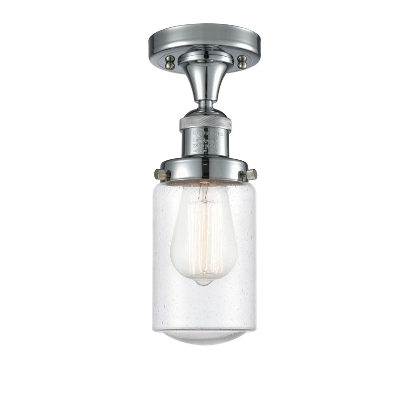 Innovations Lighting Dover 1 Light Semi-Flush Mount Part Of The Franklin Restoration Collection 517-1CH-PC-G314