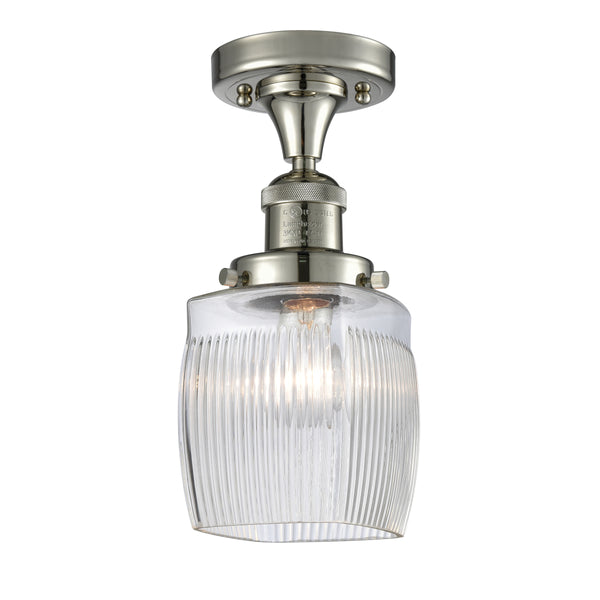 Innovations Lighting Colton 1 Light Semi-Flush Mount Part Of The Franklin Restoration Collection 517-1CH-PN-G302