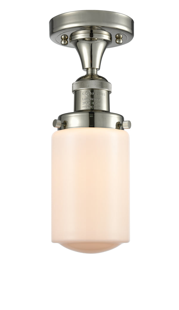 Innovations Lighting Dover 1 Light Semi-Flush Mount Part Of The Franklin Restoration Collection 517-1CH-PN-G311-LED