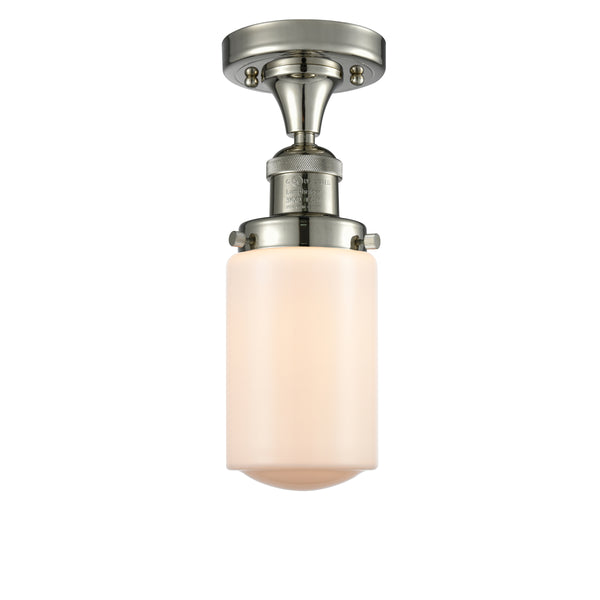 Innovations Lighting Dover 1 Light Semi-Flush Mount Part Of The Franklin Restoration Collection 517-1CH-PN-G311