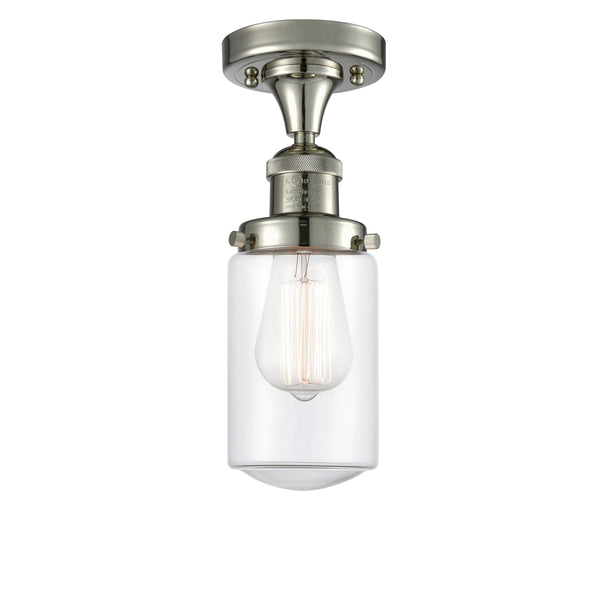 Innovations Lighting Dover 1 Light Semi-Flush Mount Part Of The Franklin Restoration Collection 517-1CH-PN-G312