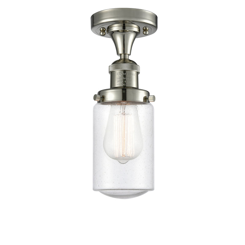 Innovations Lighting Dover 1 Light Semi-Flush Mount Part Of The Franklin Restoration Collection 517-1CH-PN-G314
