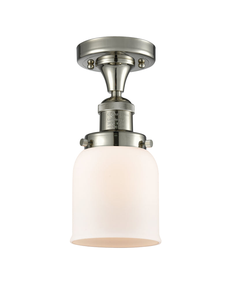 Innovations Lighting Small Bell 1 Light Semi-Flush Mount Part Of The Franklin Restoration Collection 517-1CH-PN-G51-LED