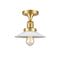 Innovations Lighting Halophane 1 Light Semi-Flush Mount Part Of The Franklin Restoration Collection 517-1CH-SG-G1-LED