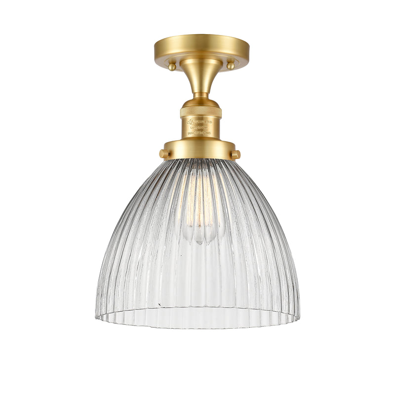 Innovations Lighting Seneca Falls 1 Light Semi-Flush Mount Part Of The Franklin Restoration Collection 517-1CH-SG-G222
