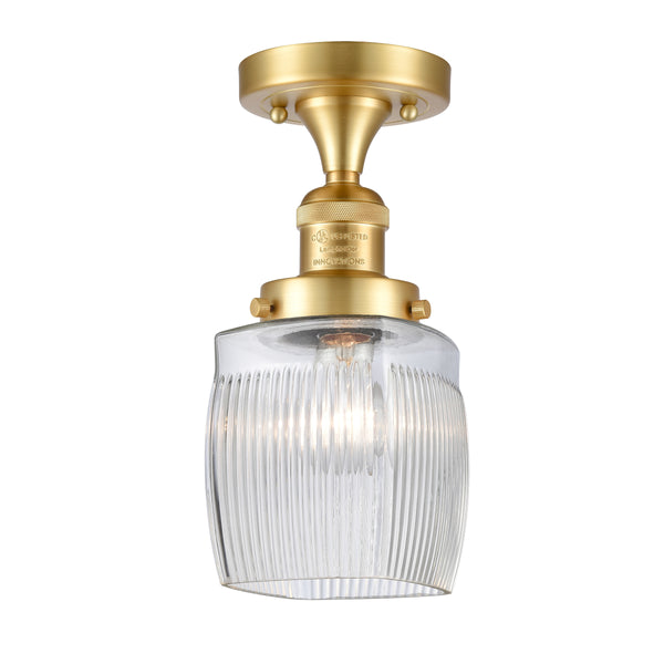 Innovations Lighting Colton 1 Light Semi-Flush Mount Part Of The Franklin Restoration Collection 517-1CH-SG-G302