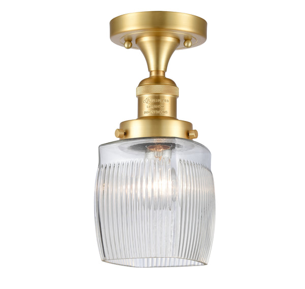 Innovations Lighting Colton 1 Light Semi-Flush Mount Part Of The Franklin Restoration Collection 517-1CH-SG-G302-LED