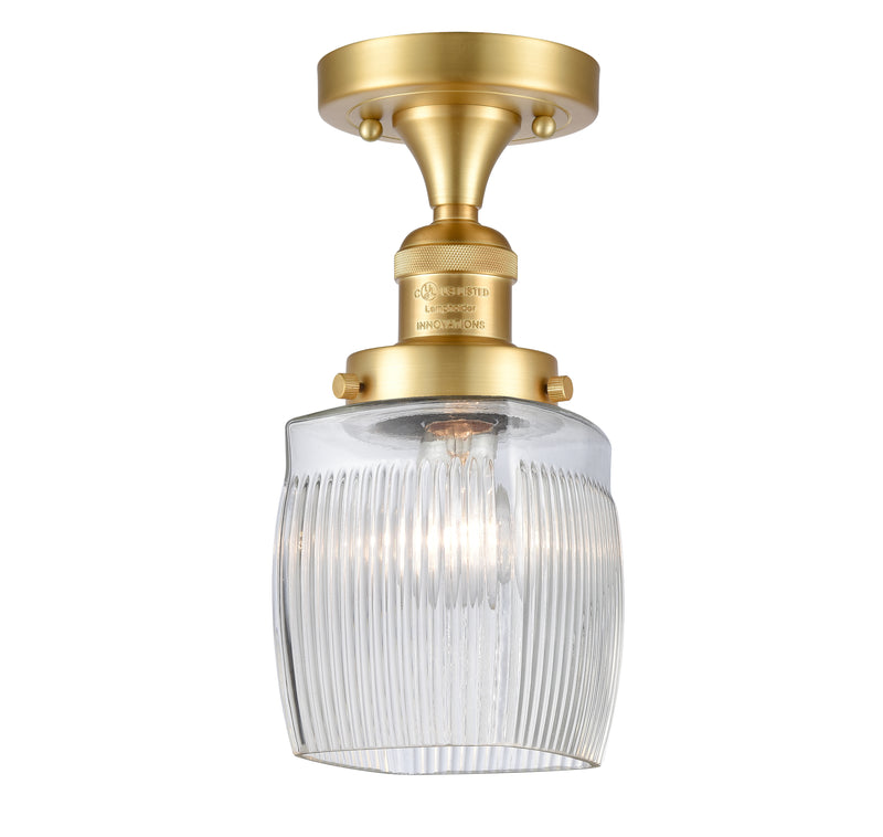 Innovations Lighting Colton 1 Light Semi-Flush Mount Part Of The Franklin Restoration Collection 517-1CH-SG-G302-LED