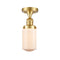 Innovations Lighting Dover 1 Light Semi-Flush Mount Part Of The Franklin Restoration Collection 517-1CH-SG-G311