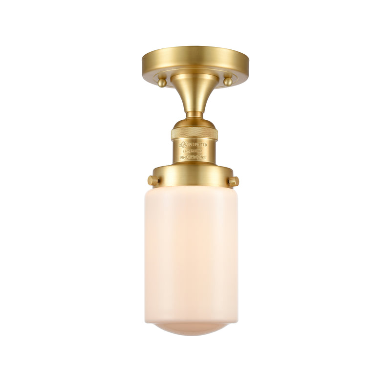 Innovations Lighting Dover 1 Light Semi-Flush Mount Part Of The Franklin Restoration Collection 517-1CH-SG-G311