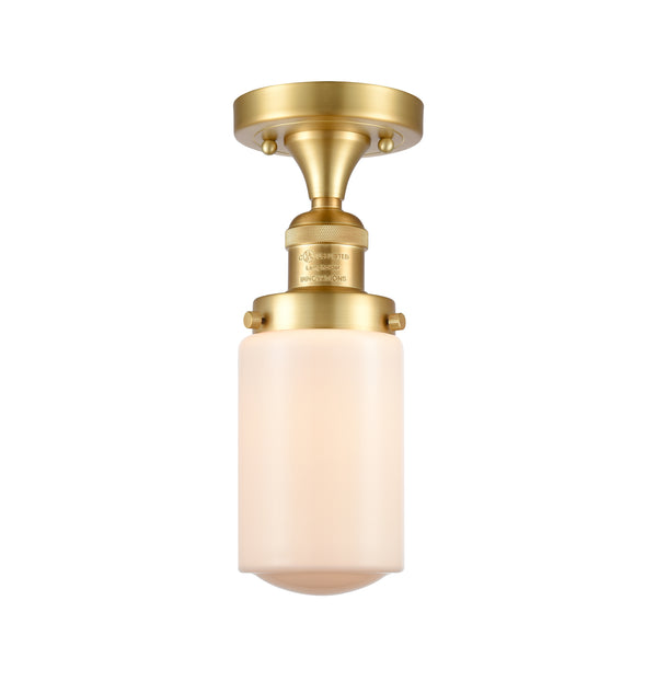 Innovations Lighting Dover 1 Light Semi-Flush Mount Part Of The Franklin Restoration Collection 517-1CH-SG-G311-LED