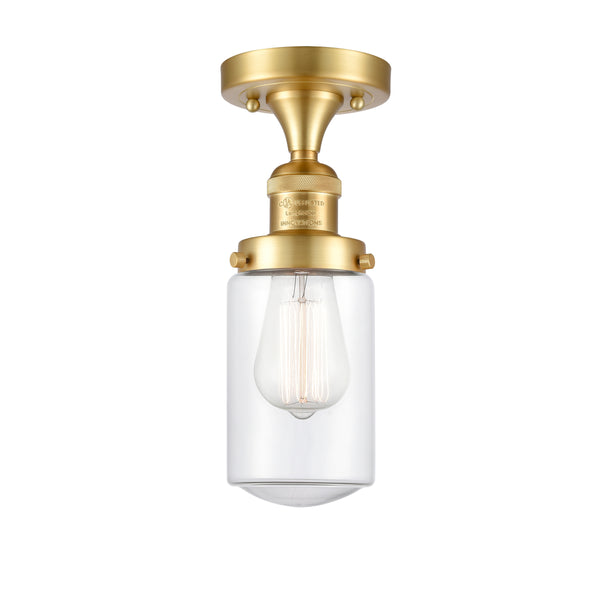 Innovations Lighting Dover 1 Light Semi-Flush Mount Part Of The Franklin Restoration Collection 517-1CH-SG-G312