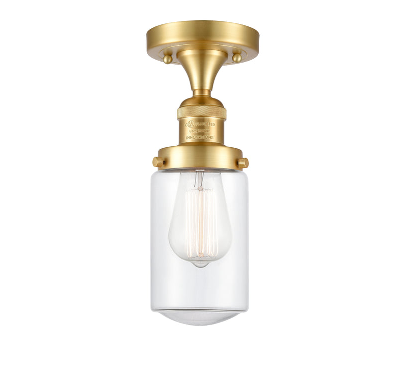 Innovations Lighting Dover 1 Light Semi-Flush Mount Part Of The Franklin Restoration Collection 517-1CH-SG-G312-LED