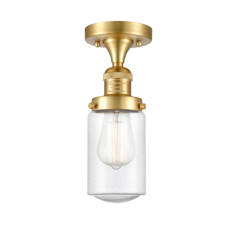 Innovations Lighting Dover 1 Light Semi-Flush Mount Part Of The Franklin Restoration Collection 517-1CH-SG-G314