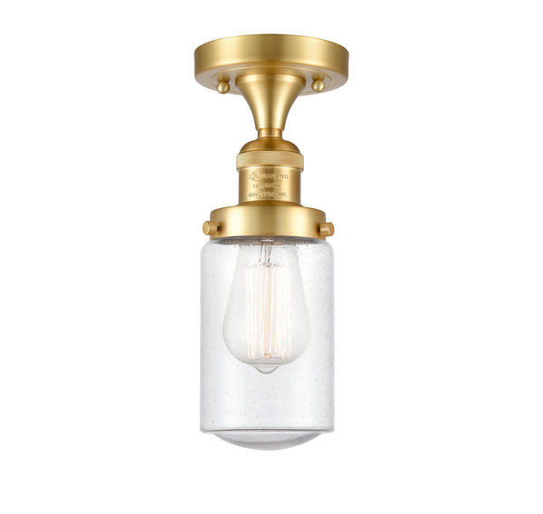Innovations Lighting Dover 1 Light Semi-Flush Mount Part Of The Franklin Restoration Collection 517-1CH-SG-G314-LED