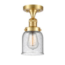 Innovations Lighting Small Bell 1 Light Semi-Flush Mount Part Of The Franklin Restoration Collection 517-1CH-SG-G54