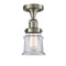 Innovations Lighting Small Canton 1 Light Semi-Flush Mount Part Of The Franklin Restoration Collection 517-1CH-SN-G182S