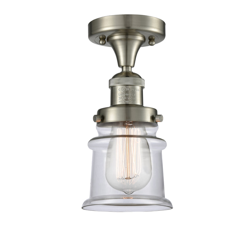 Innovations Lighting Small Canton 1 Light Semi-Flush Mount Part Of The Franklin Restoration Collection 517-1CH-SN-G182S