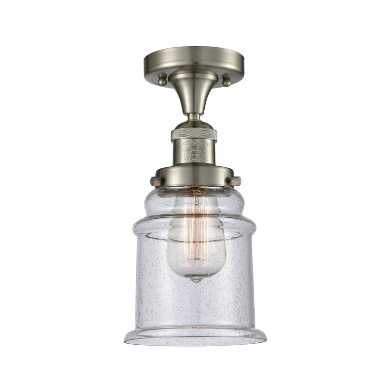 Innovations Lighting Canton 1 Light Semi-Flush Mount Part Of The Franklin Restoration Collection 517-1CH-SN-G184