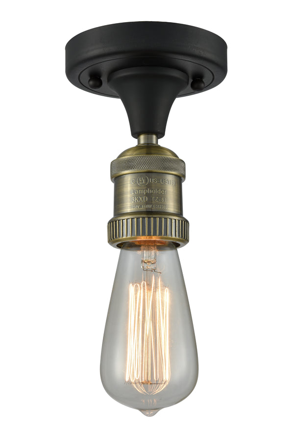 Innovations Lighting Bare Bulb 1 Light Semi-Flush Mount Part Of The Franklin Restoration Collection 517-1C-BAB-LED