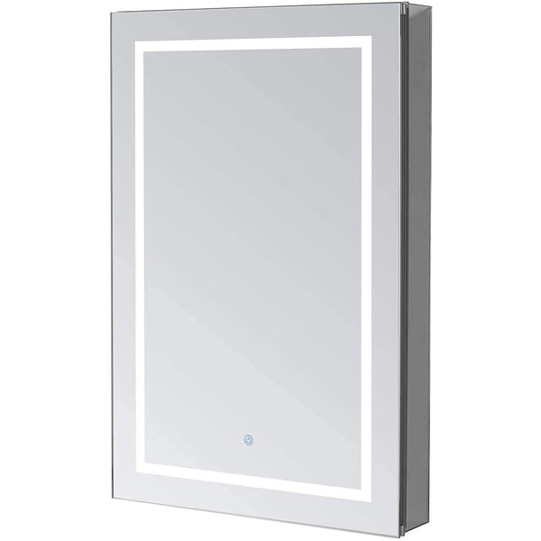 Aquadom Royal Basic Bathroom Medicine Cabinet W/Led Lighting Touch Screen Button Dimmer RBQ-243OL